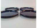Dessert plate dark blue made of ceramic