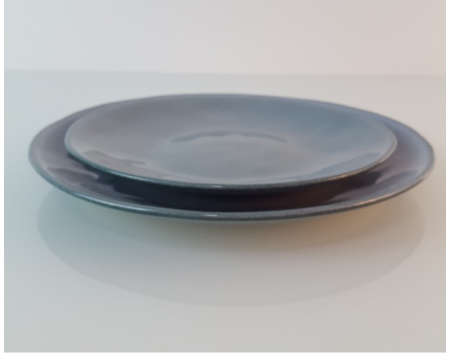 Dessertteller grünblau aus Keramik