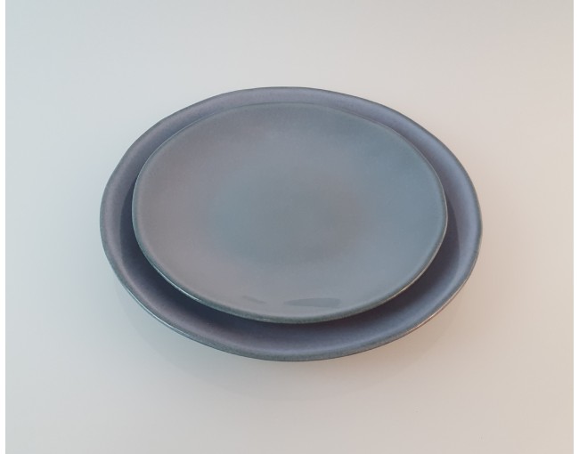 Dessertteller grünblau aus Keramik