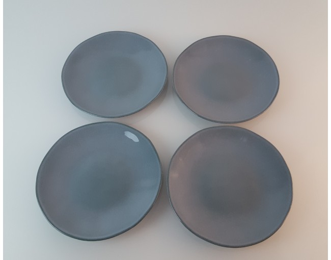 Dessertteller grünblau aus Keramik