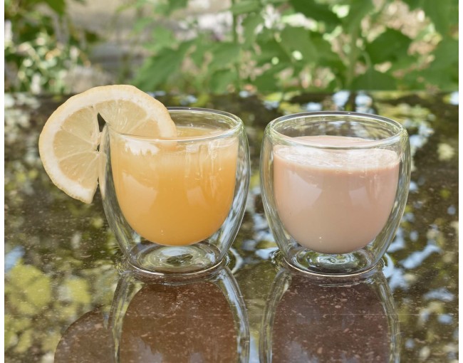 Double-walled 200 ml glasses in a set of 6
