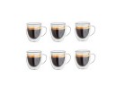Double-walled 200 ml glasses with handle, set of 6