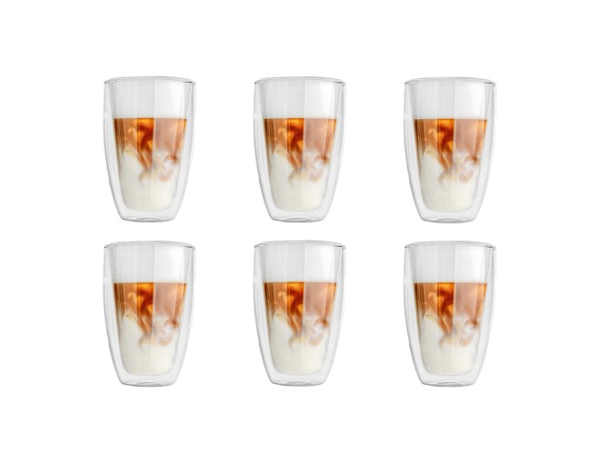 Doppelwandige 450 ml Gläser im 6er Set