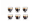 Double-walled 90 ml glasses in a set of 6