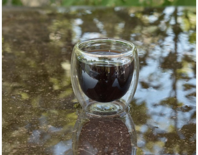 Double-walled 90 ml glasses in a set of 6