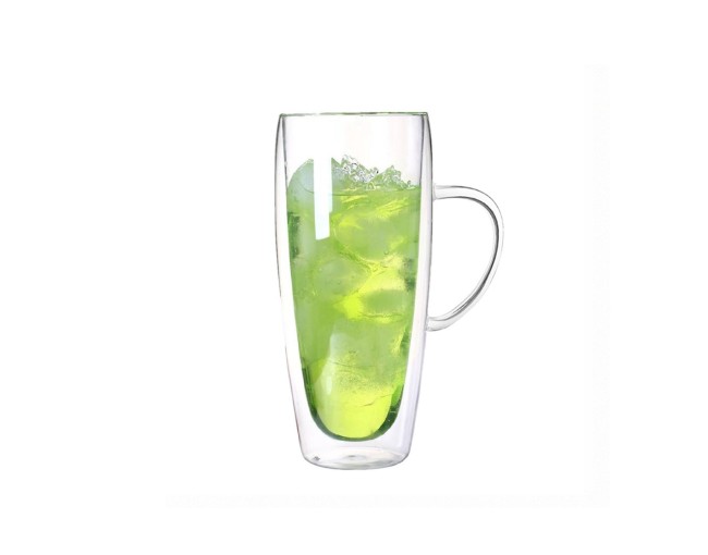 Bicchiere a doppia parete con manico 600 ml