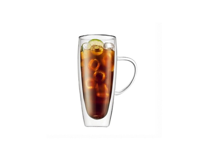 Bicchiere a doppia parete con manico 600 ml