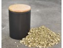 Elegant spice containers made of ceramic and bamboo, set of 8