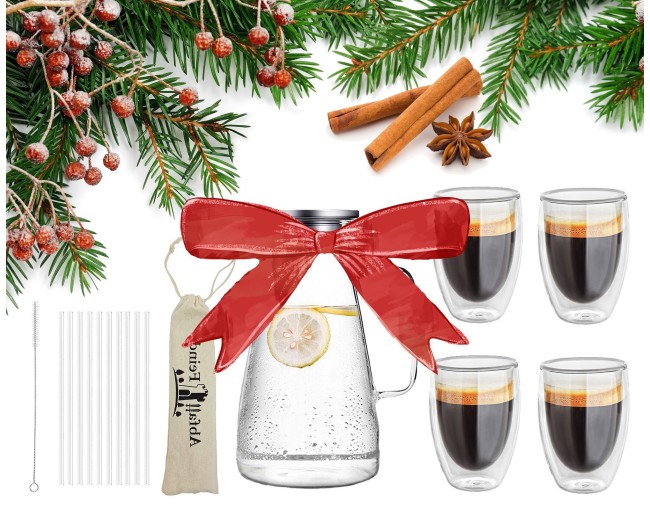Set regalo caraffa in vetro e bicchieri