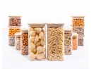 Set regalo di barattoli quadrati con coperchi in bambù
