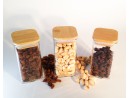 Gift set of narrow square storage jars, set of 12