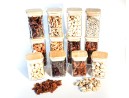 Gift set of narrow square storage jars, set of 12
