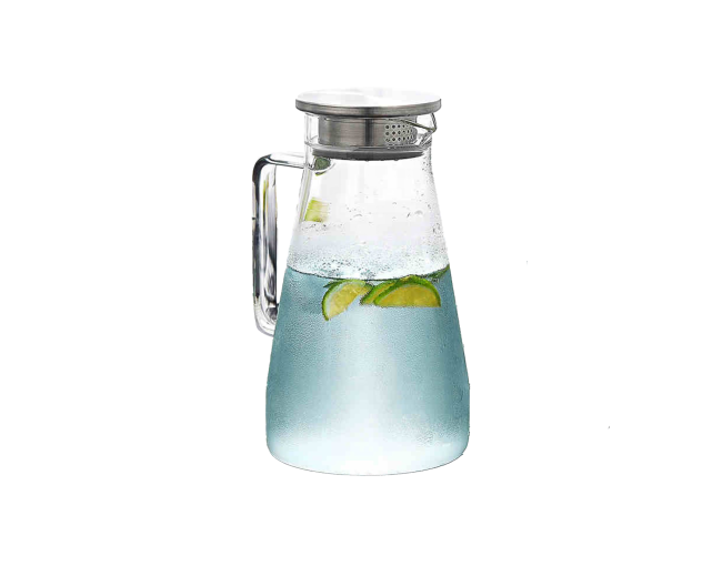Glass carafe with stainless steel lid 1800 ml