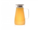 Glaskaraffe mit Edelstahldeckel  breit 1500 ml