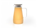 Glaskaraffe mit Edelstahldeckel  breit 1500 ml