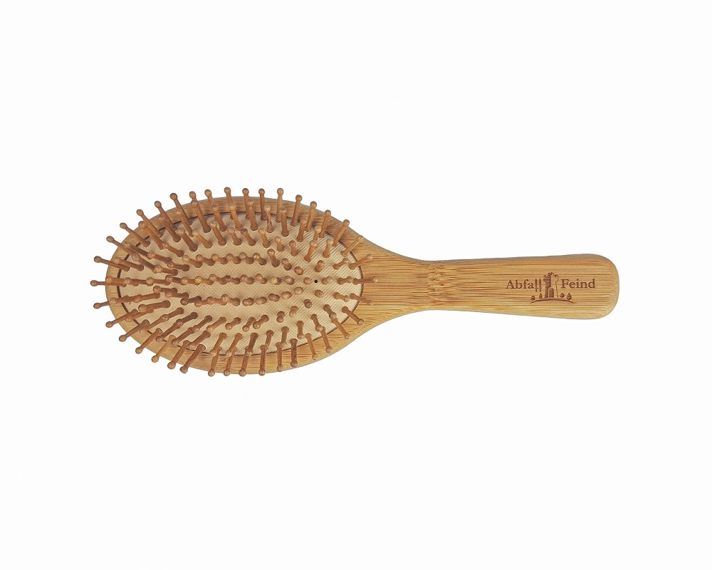Spazzola per capelli grande e rotonda in bambù