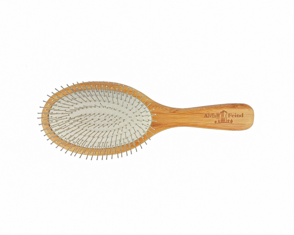 Spazzola per capelli grande e rotonda in metallo