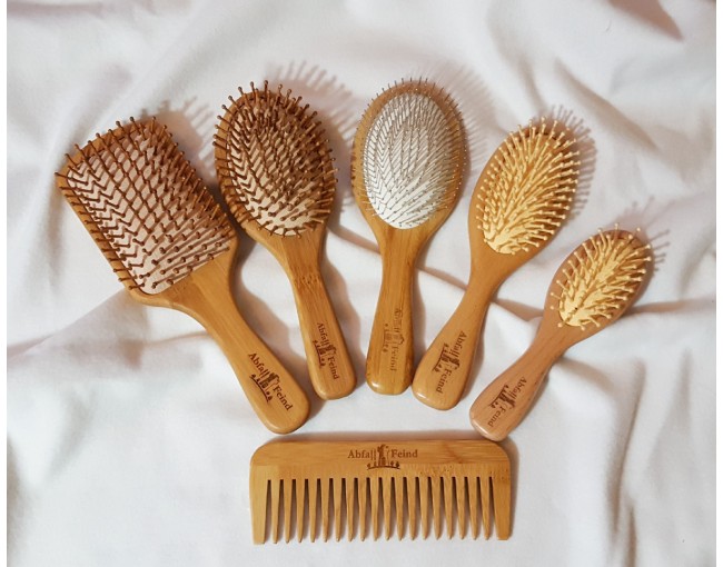 Spazzola per capelli grande e rotonda in metallo