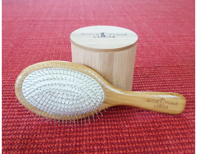 Spazzola per capelli grande e rotonda in metallo