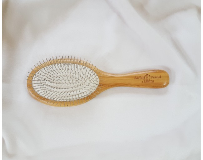 Spazzola per capelli grande e rotonda in metallo