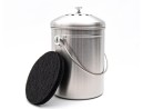 Compost bin 5 liters stainless steel with filter