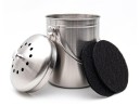 Compost bin 5 liters stainless steel with filter