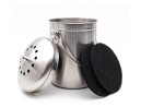 Compostiera in acciaio inox da 3 litri con filtro