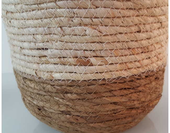 Set di 3 grandi cestini in juta di alghe marine