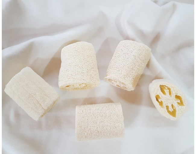 Set di 5 spugne di luffa, 7 cm