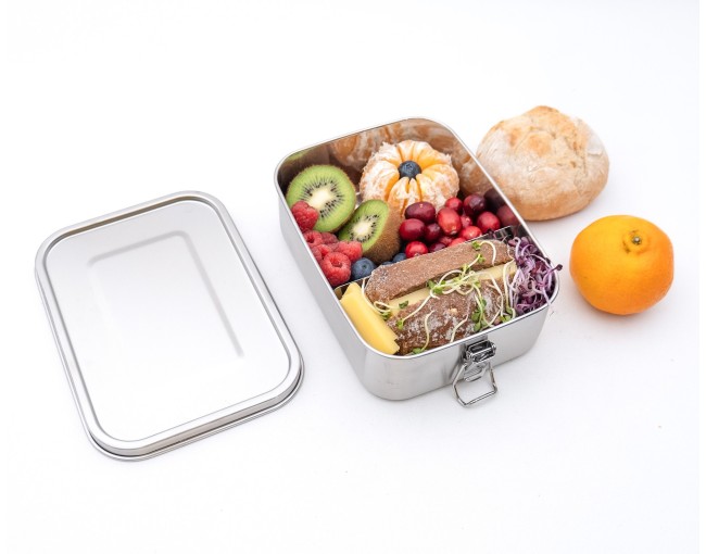 Lunch box with roll clips 1200 ml