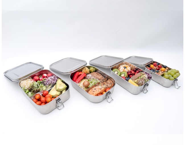 Lunch box with roll clips 1200 ml