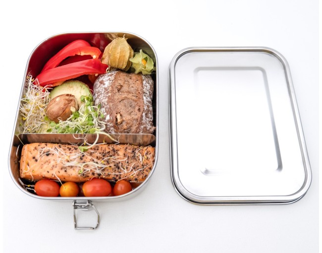 Lunch box with roll clips 1400 ml