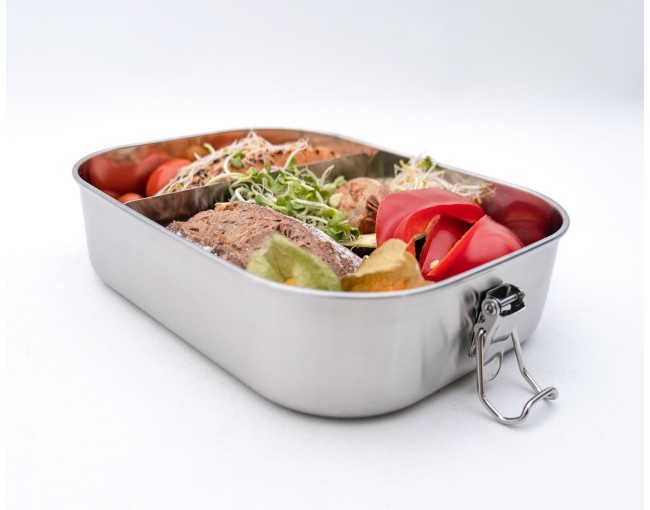 Lunch box with roll clips 1400 ml