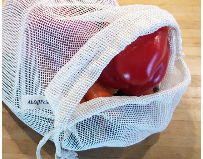 Set di 3 sacchetti in cotone per frutta e verdura
