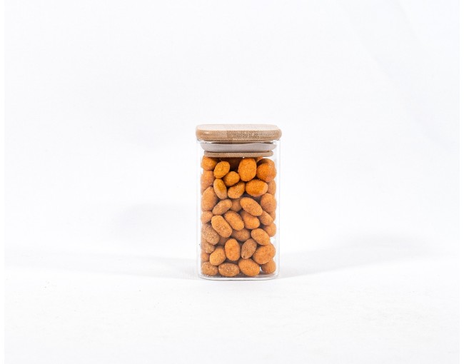 Narrow square storage jars 10 cm high set of 10