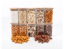 Narrow square storage jars 12 cm high set of 10