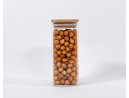 Narrow square storage jars 14 cm high set of 10