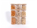 Slim round spice jars set of 9