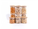 Slim round spice jars set of 9