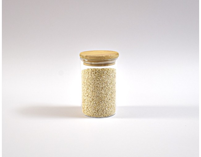 Bocaux de conservation étroits de 10 cm de haut avec couvercles en bambou, lot de 10