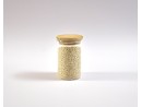 Schmale Vorratsgläser 10 cm hoch Bambusdeckel 10er Set