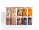 Bocaux de conservation étroits de 10 cm de haut avec couvercles en bambou, lot de 10