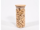 Schmale Gewürzgläser 14 cm hoch Bambusdeckel 10er Set