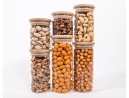 Lot de 6 bocaux de rangement minces en 6 tailles