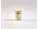 Bocaux de conservation étroits de 8 cm de haut avec couvercles en bambou, lot de 10