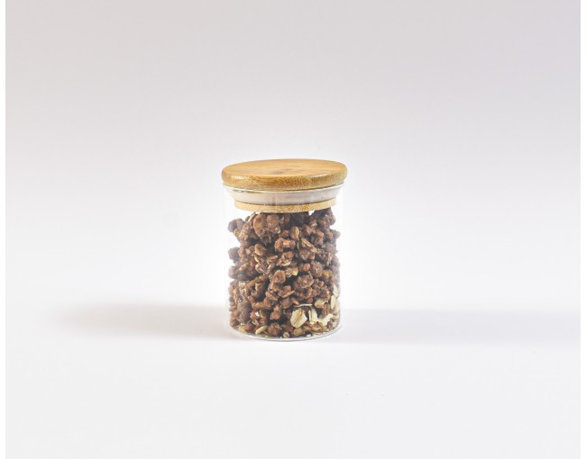Bocaux de conservation étroits de 8 cm de haut avec couvercles en bambou, lot de 10