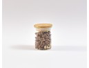Bocaux de conservation étroits de 8 cm de haut avec couvercles en bambou, lot de 10