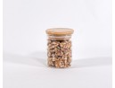 Bocaux de conservation étroits de 8 cm de haut avec couvercles en bambou, lot de 10