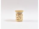Schmale Gewürzgläser 8 cm hoch Bambusdeckel 10er Set