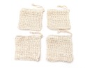 Seifenbeutel gross aus Sisal zum Duschen 4er Set